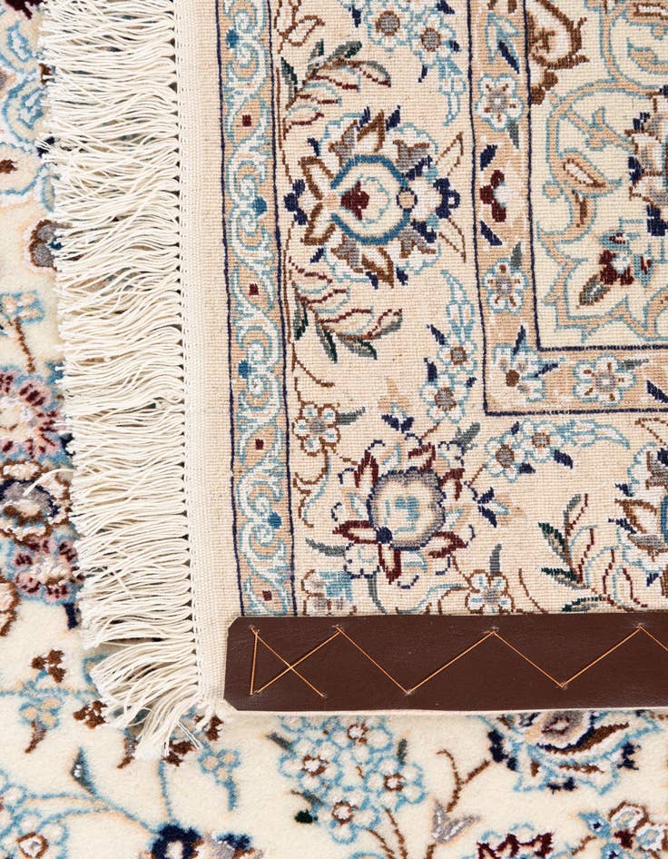 Detail image of  3' 5 x 5'  Hand Knotted Nain Persian Rug