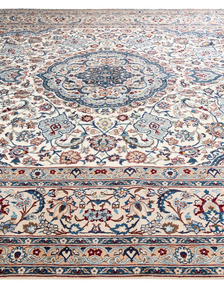 Detail image of  9' 8 x 13' 1  Hand Knotted Nain Persian Rug