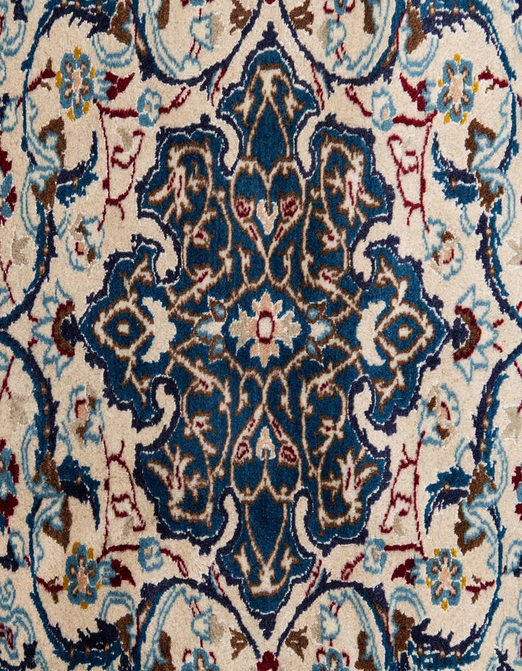 Detail image of  9' 8 x 13' 1  Hand Knotted Nain Persian Rug