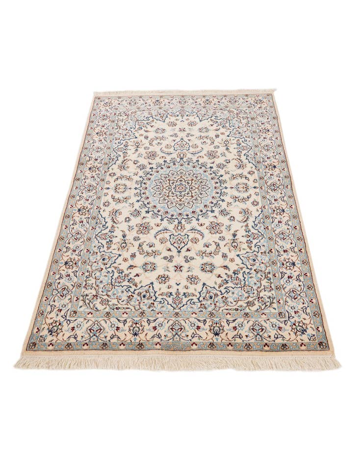 Detail image of  3' 4 x 5' 3  Hand Knotted Nain Persian Rug