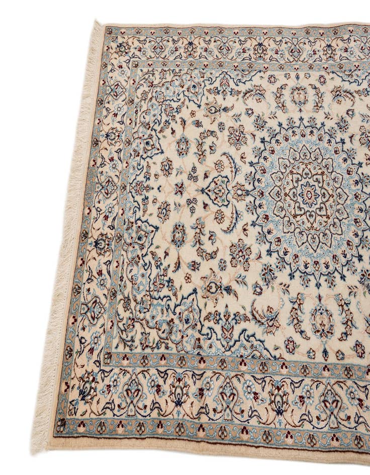 Detail image of  3' 4 x 5' 3  Hand Knotted Nain Persian Rug