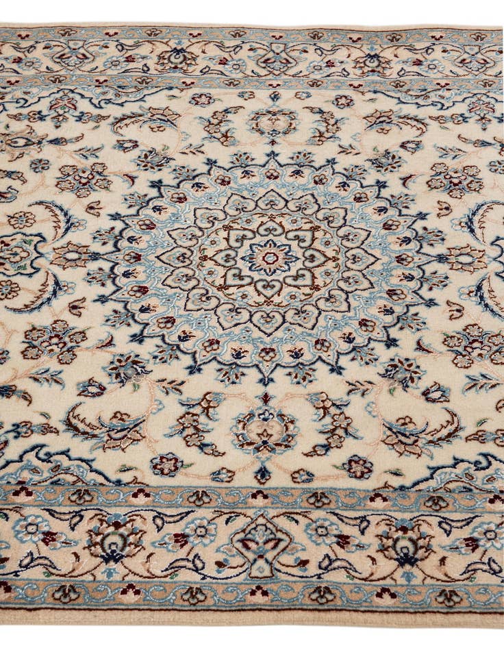 Detail image of  3' 4 x 5' 3  Hand Knotted Nain Persian Rug