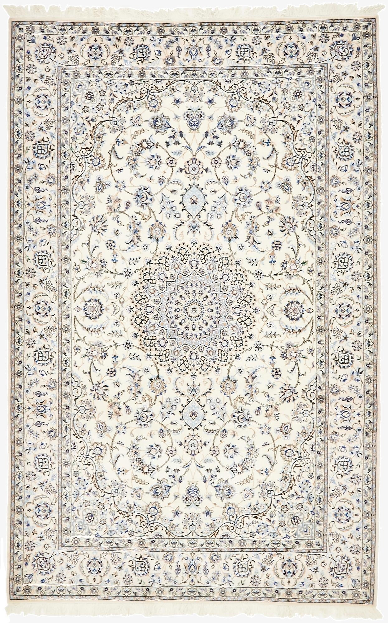  5' 1 x 8'  Hand Knotted Nain Persian Rug