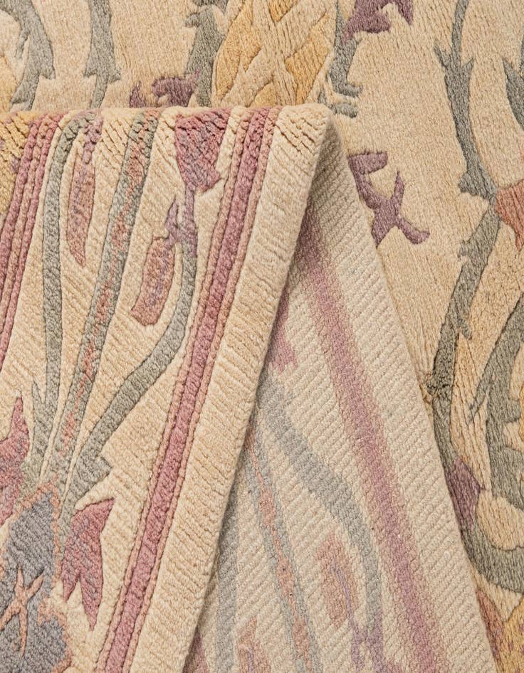 Detail image of  6' 3 x 9' 11  Hand Knotted Nepal Wool Rug