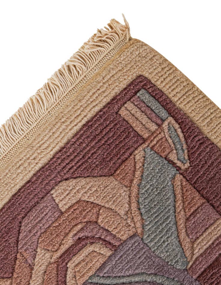 Detail image of  4' 1 x 5' 10  Hand Knotted Nepal Wool Rug