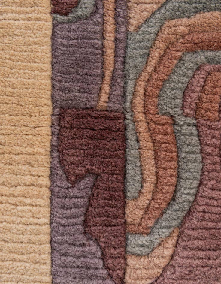 Detail image of  4' 1 x 5' 10  Hand Knotted Nepal Wool Rug