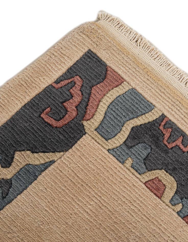 Detail image of  2' 9 x 4' 8  Hand Knotted Nepal Wool Rug