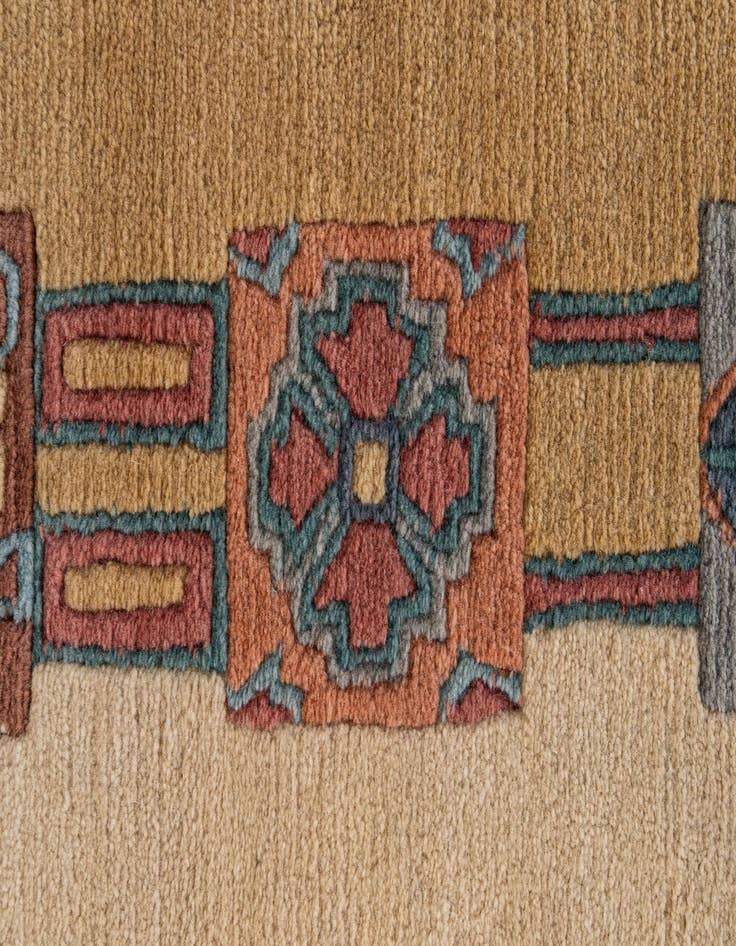 Detail image of  5' 9 x 8'  Hand Knotted Nepal Wool Rug