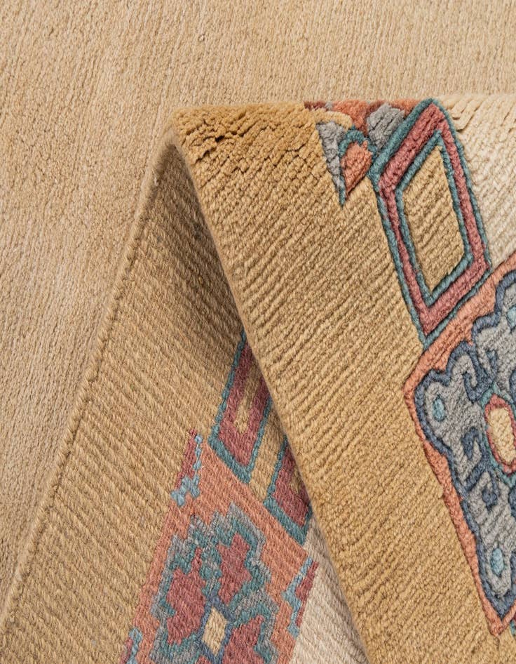 Detail image of  5' 9 x 8'  Hand Knotted Nepal Wool Rug