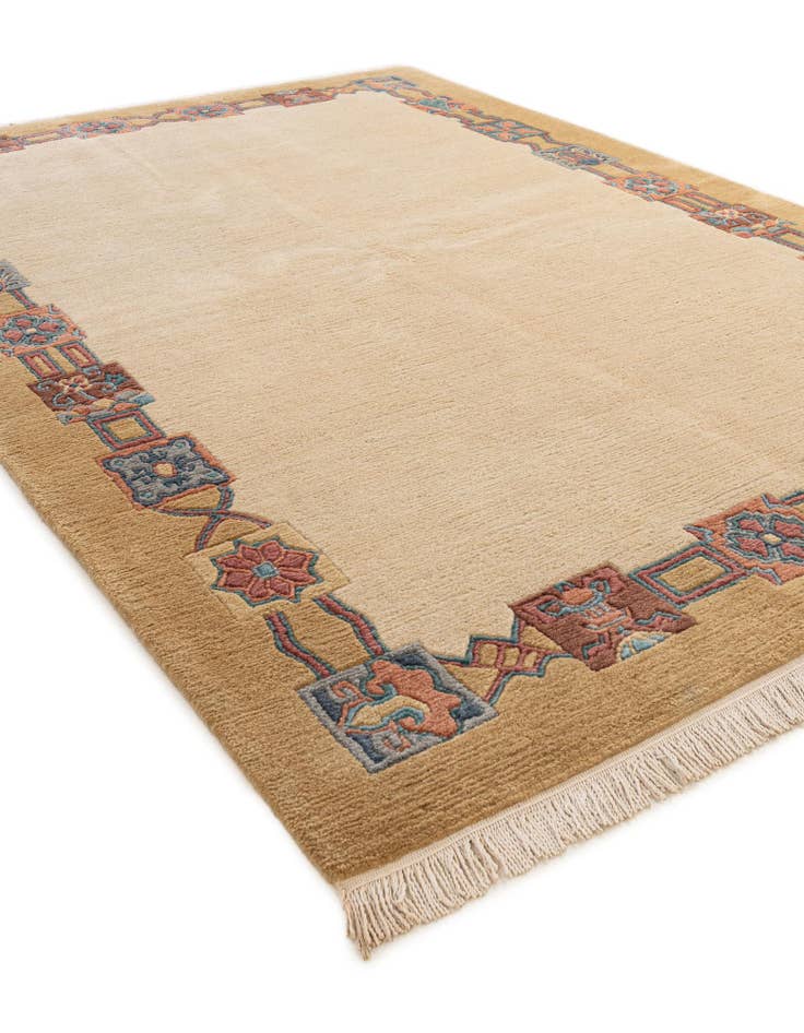 Detail image of  5' 9 x 8'  Hand Knotted Nepal Wool Rug