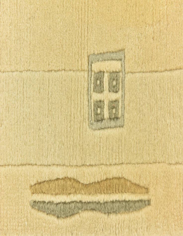 Detail image of  4' x 5' 10  Hand Knotted Nepal Wool Rug