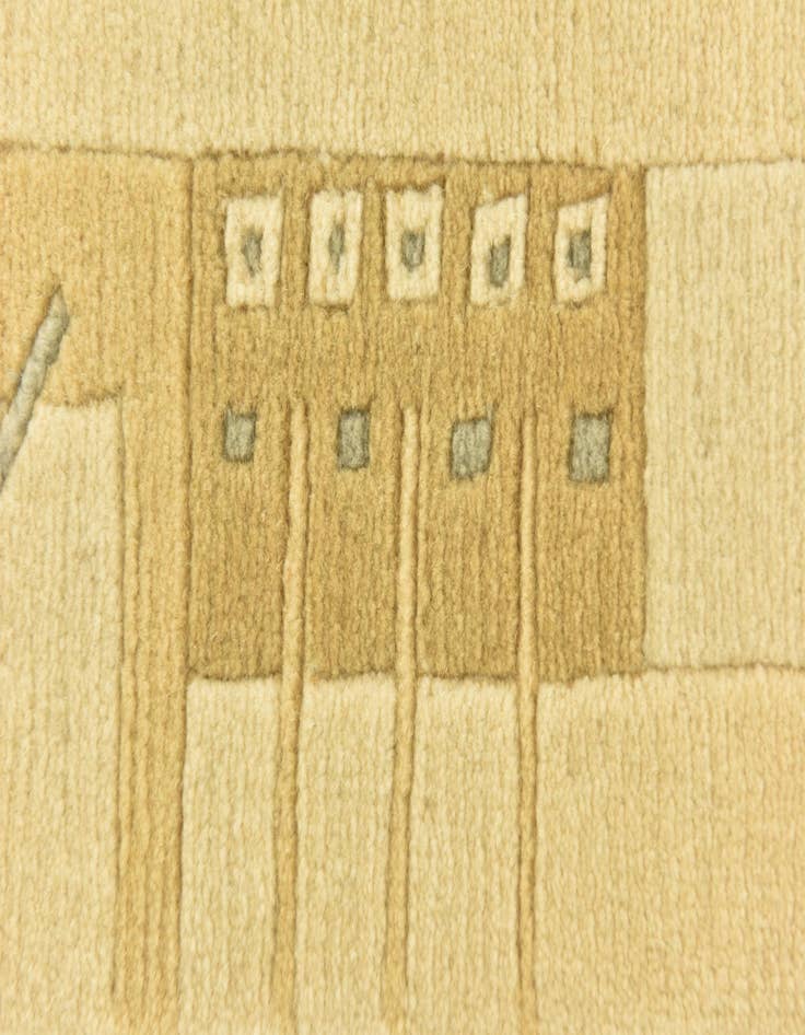 Detail image of  4' x 5' 10  Hand Knotted Nepal Wool Rug