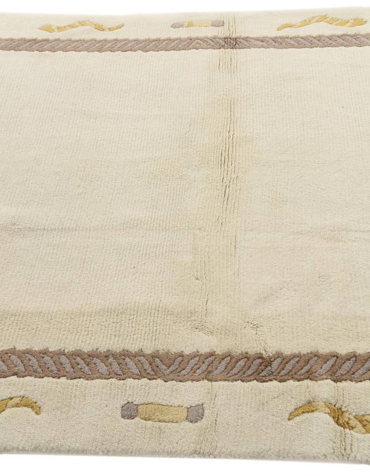 Detail image of  4' 9 x 7'  Hand Knotted Nepal Wool Rug