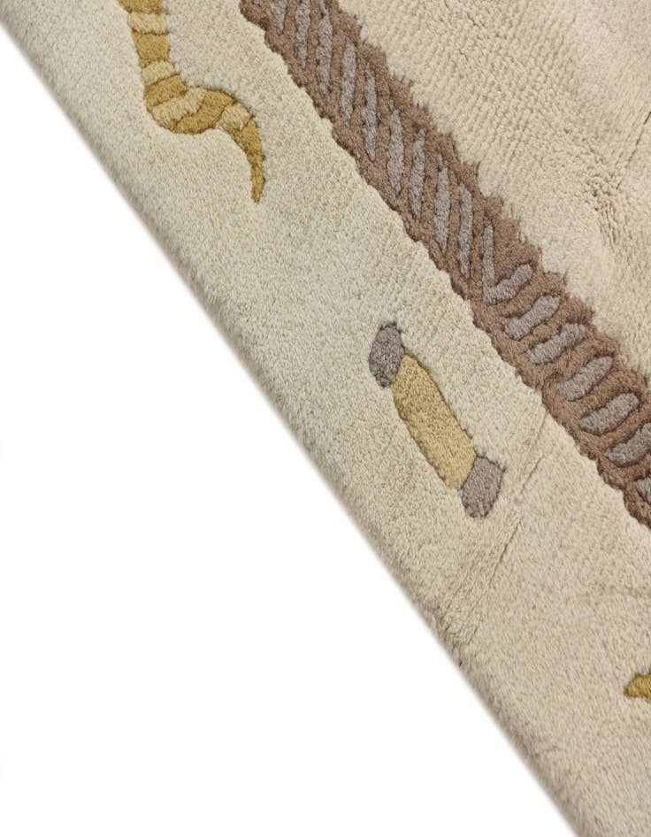 Detail image of  4' 9 x 7'  Hand Knotted Nepal Wool Rug