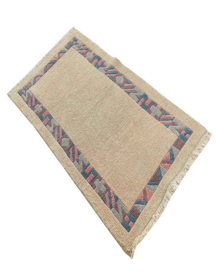 Detail image of  3' 4 x 4' 8  Hand Knotted Nepal Wool Rug