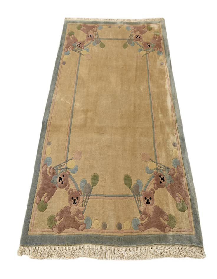 Detail image of  4' x 5' 11  Hand Knotted Nepal Wool Rug