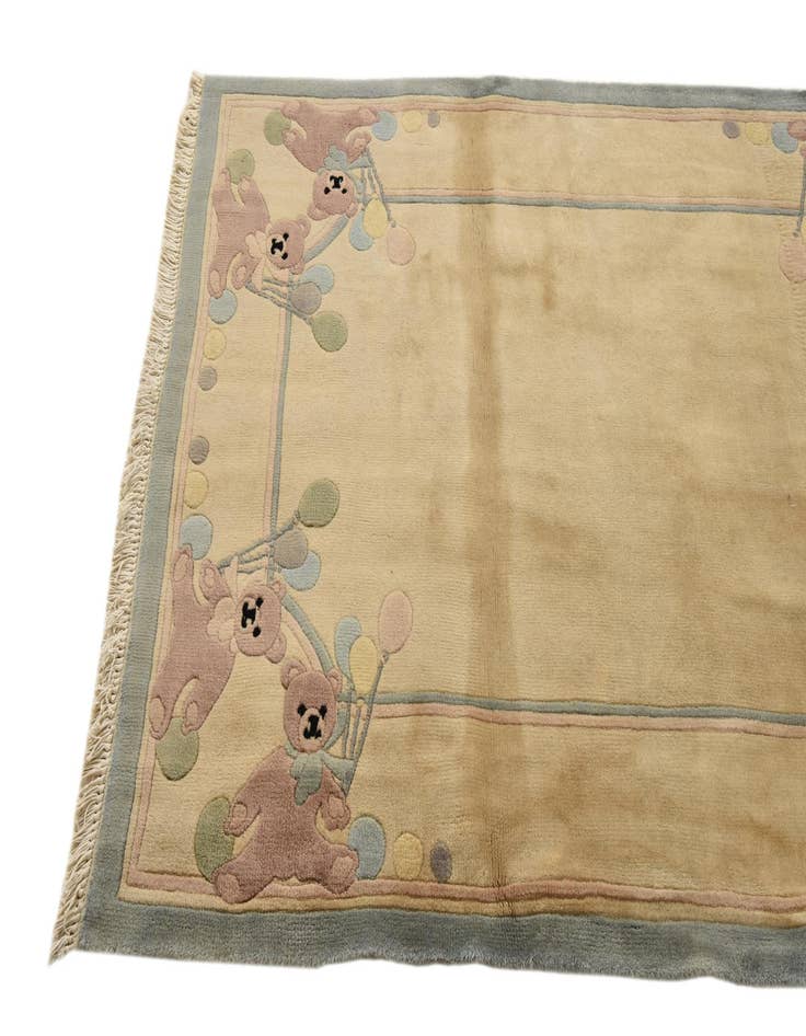 Detail image of  4' x 5' 11  Hand Knotted Nepal Wool Rug