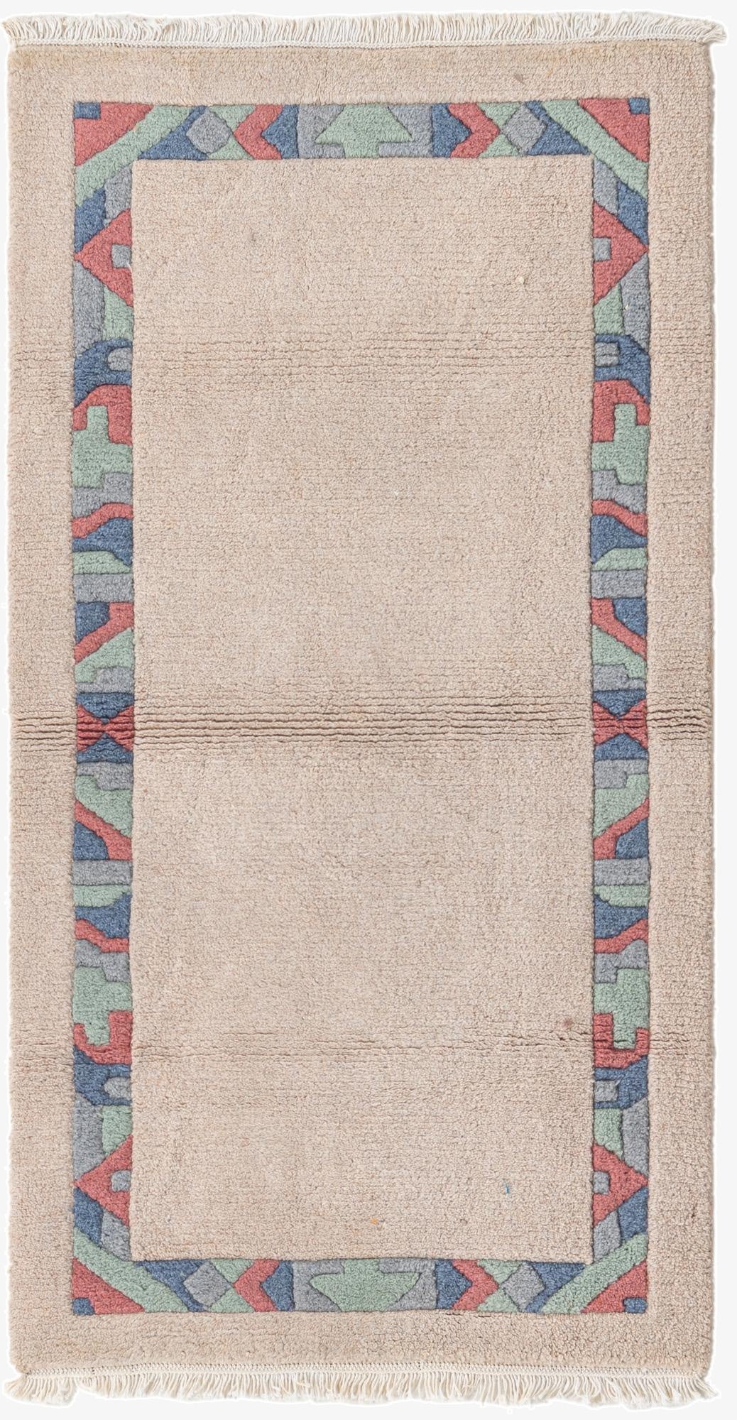  2' 7 x 4' 7  Hand Knotted Nepal Wool Rug