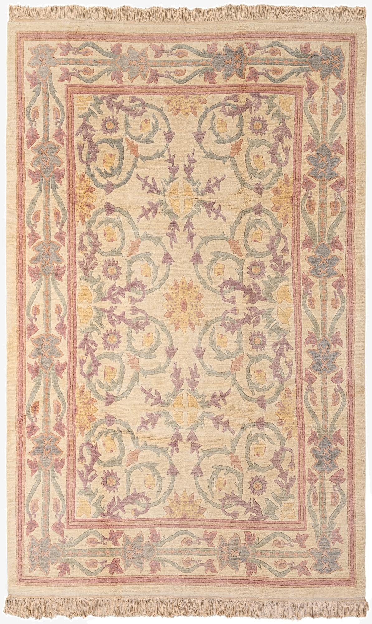  6' 3 x 9' 11  Hand Knotted Nepal Wool Rug