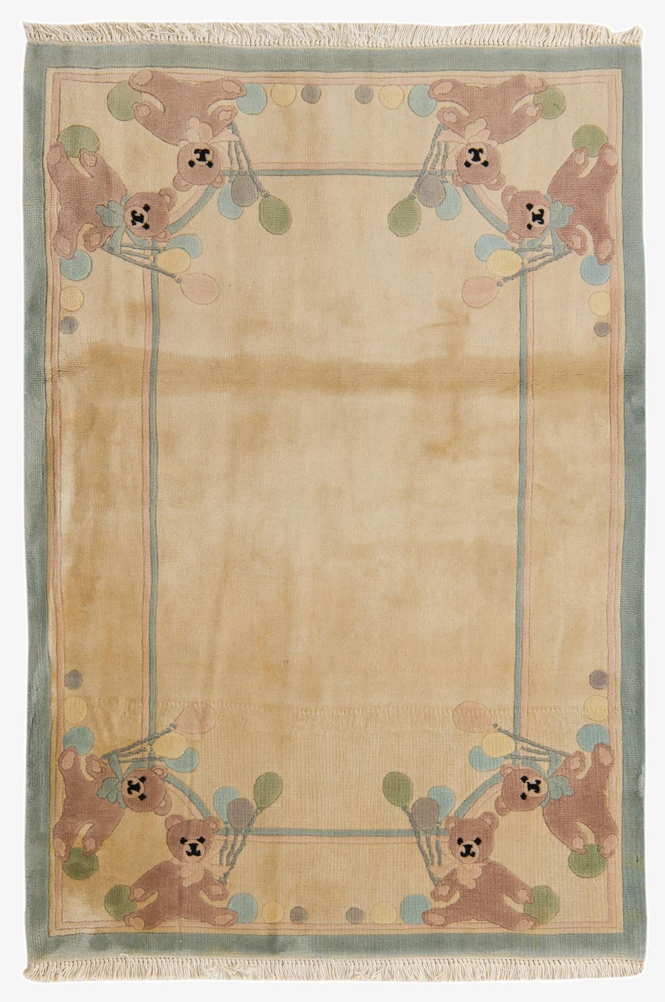  4' x 5' 11  Hand Knotted Nepal Wool Rug