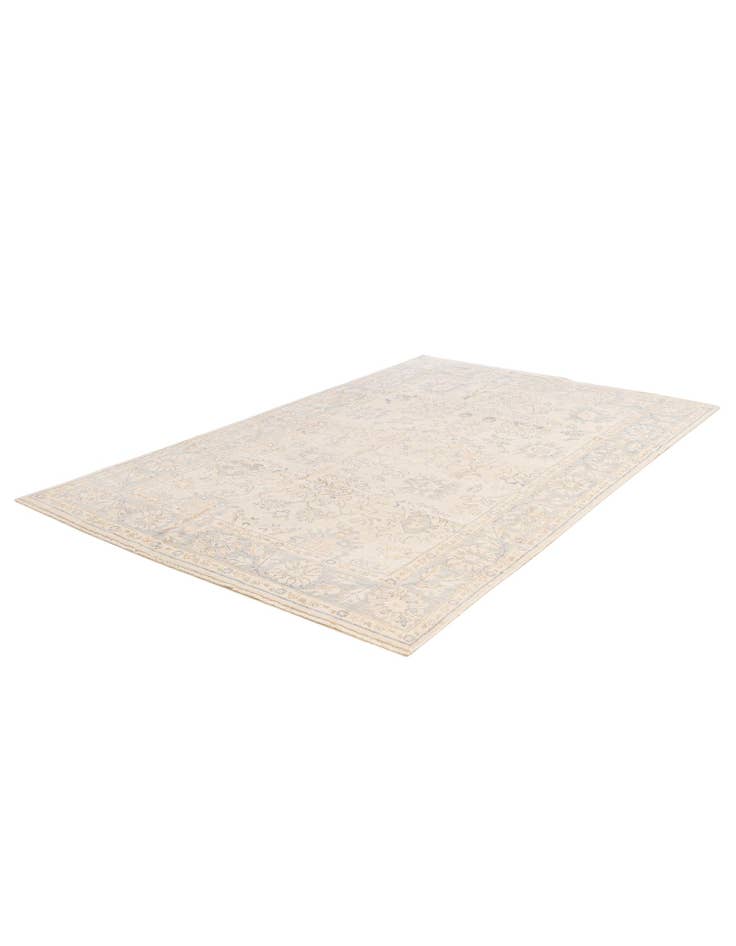 Detail image of  6' 1 x 9'  Hand Knotted Oushak Wool Rug