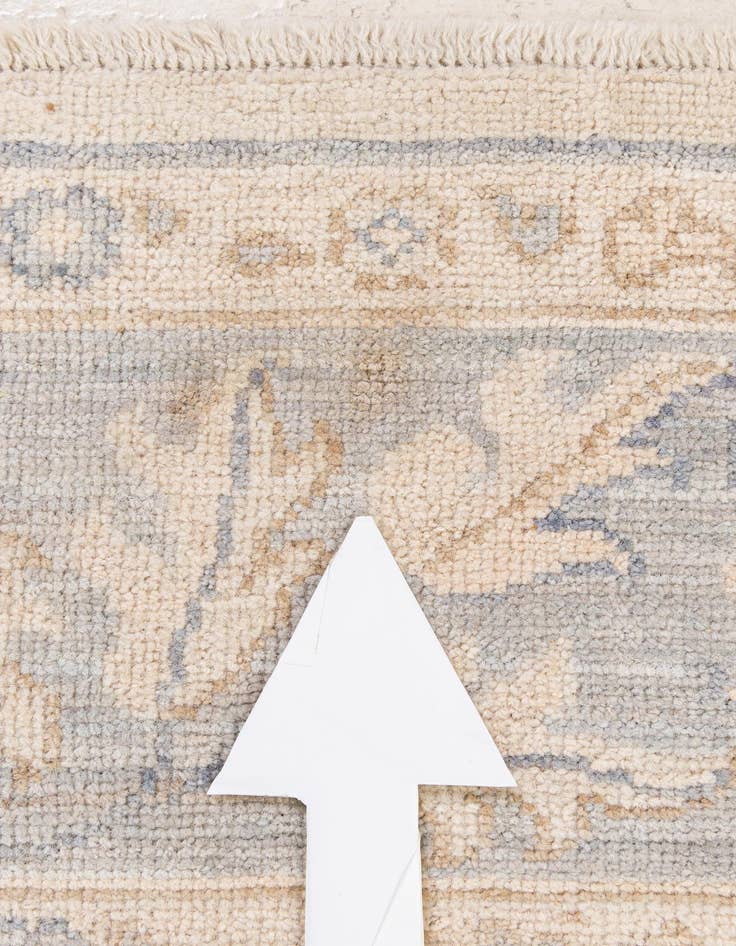 Detail image of  6' 1 x 9'  Hand Knotted Oushak Wool Rug