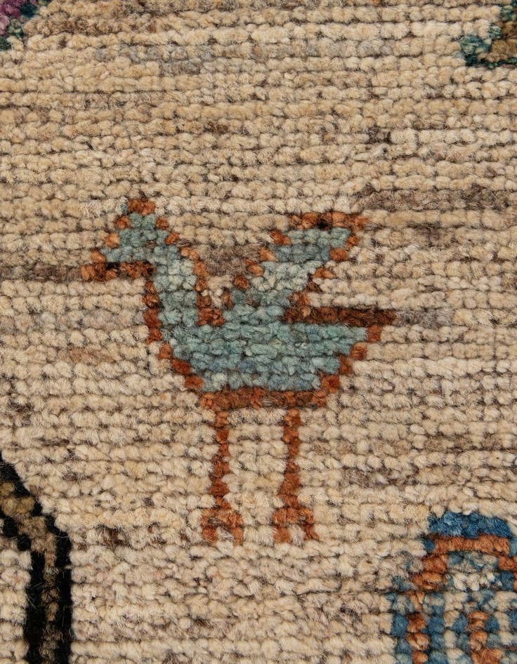 Detail image of  6' 1 x 9' 2  Hand Knotted Oushak Wool Rug