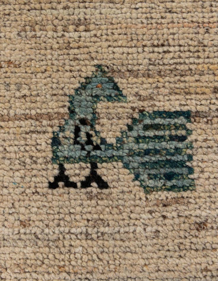 Detail image of  6' 1 x 9' 2  Hand Knotted Oushak Wool Rug