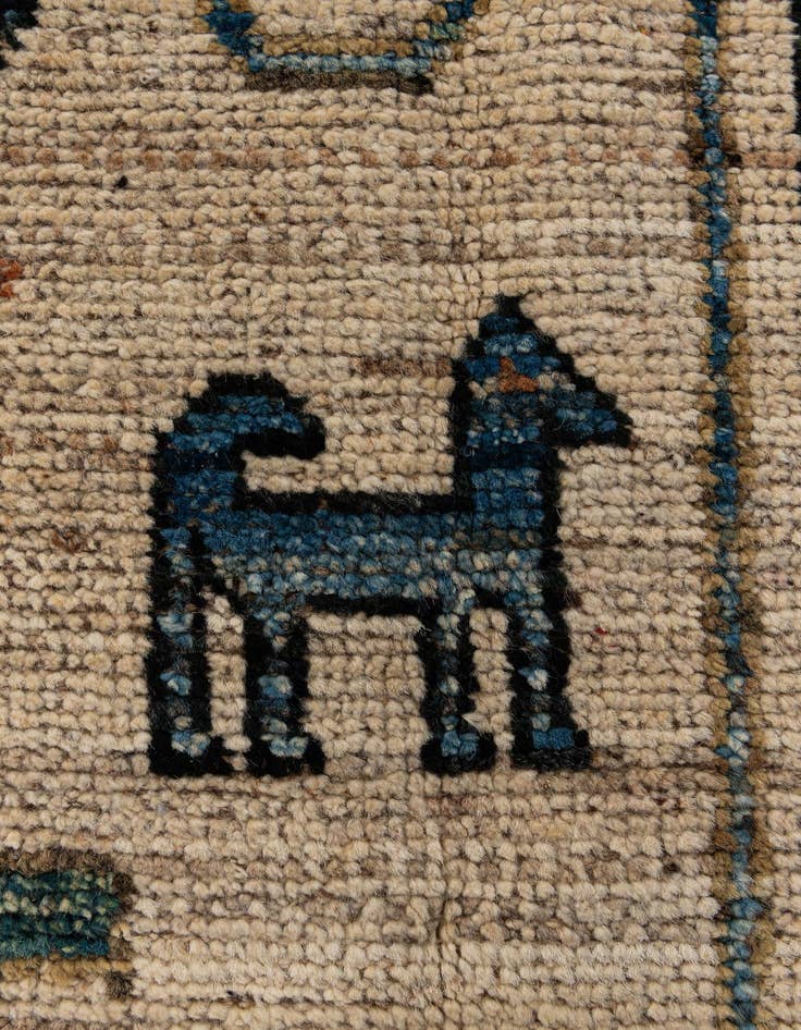 Detail image of  6' 1 x 9' 2  Hand Knotted Oushak Wool Rug