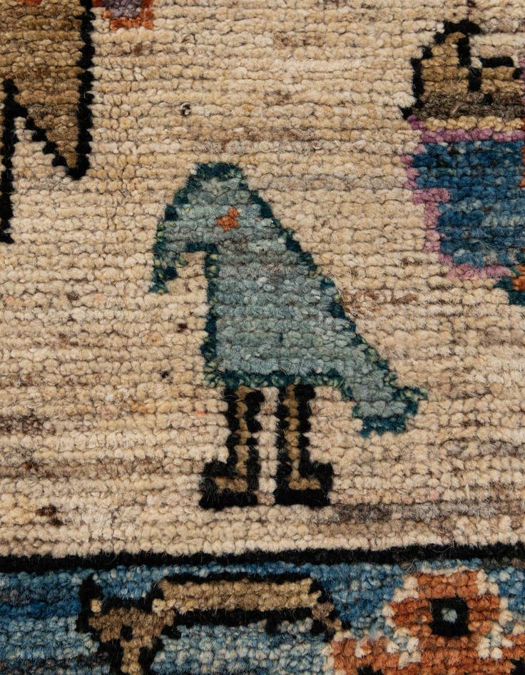 Detail image of  6' 1 x 9' 2  Hand Knotted Oushak Wool Rug