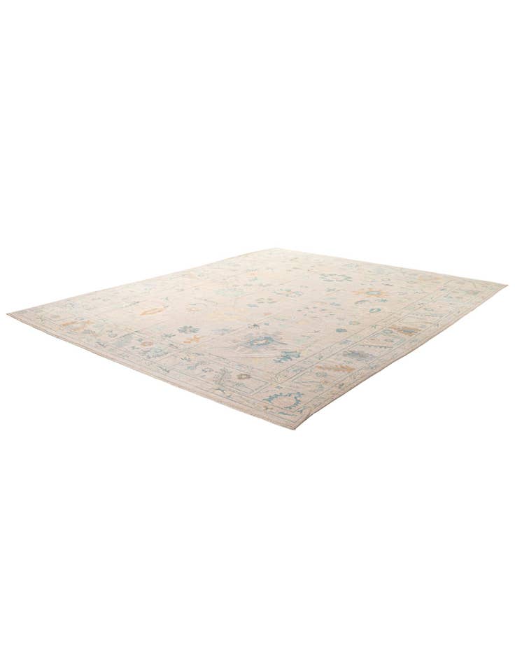 Detail image of  12' 2 x 14' 11  Hand Knotted Oushak Wool Rug