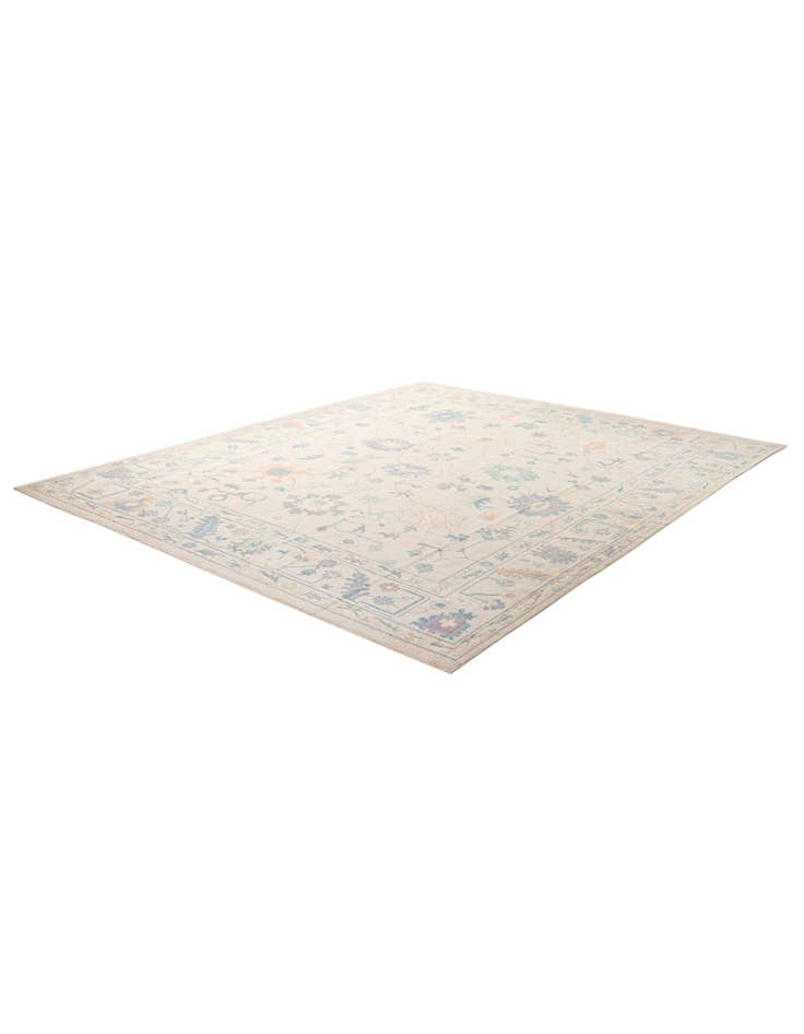 Detail image of  12' 2 x 15'  Hand Knotted Oushak Wool Rug