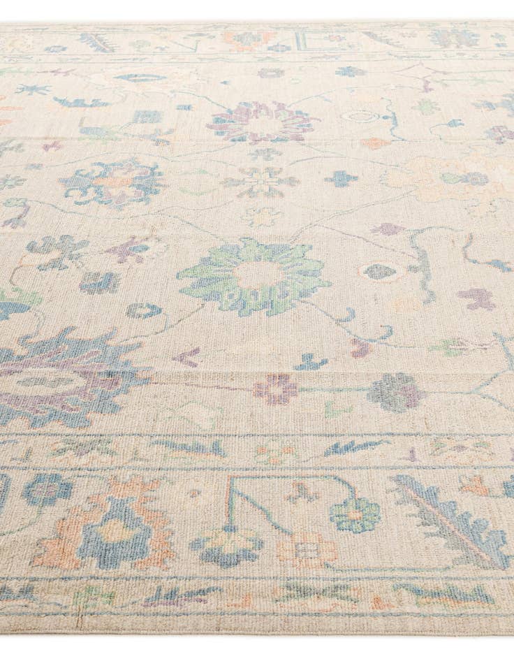 Detail image of  12' 2 x 15'  Hand Knotted Oushak Wool Rug