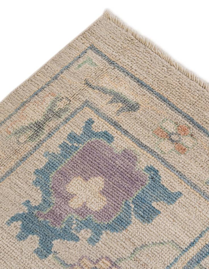 Detail image of  12' 2 x 15'  Hand Knotted Oushak Wool Rug