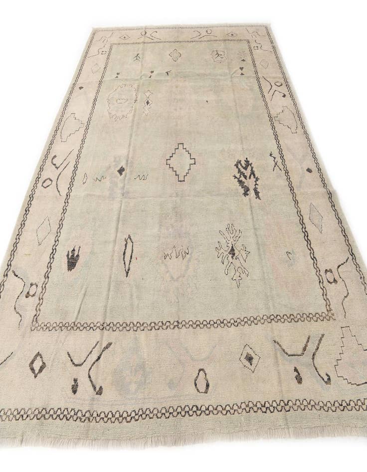 Detail image of  9' x 11' 3  Hand Knotted Oushak Wool Rug