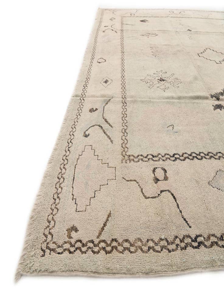 Detail image of  9' x 11' 3  Hand Knotted Oushak Wool Rug