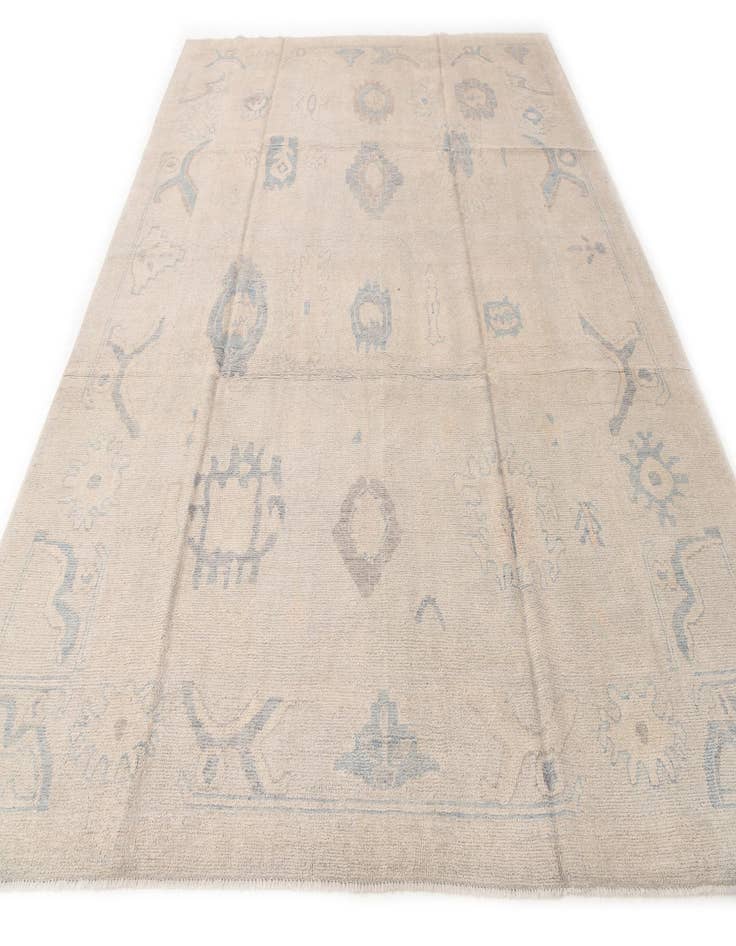 Detail image of  9' x 11' 4  Hand Knotted Oushak Wool Rug