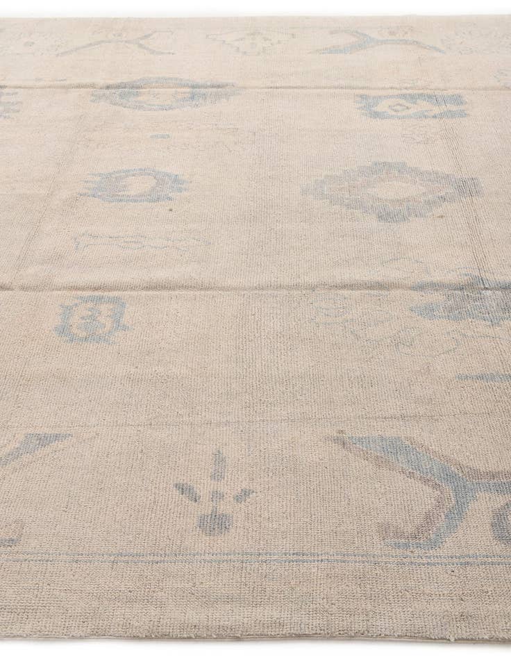 Detail image of  9' x 11' 4  Hand Knotted Oushak Wool Rug