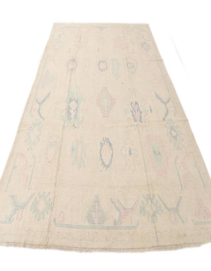 Detail image of  8' 10 x 11' 5  Hand Knotted Oushak Wool Rug