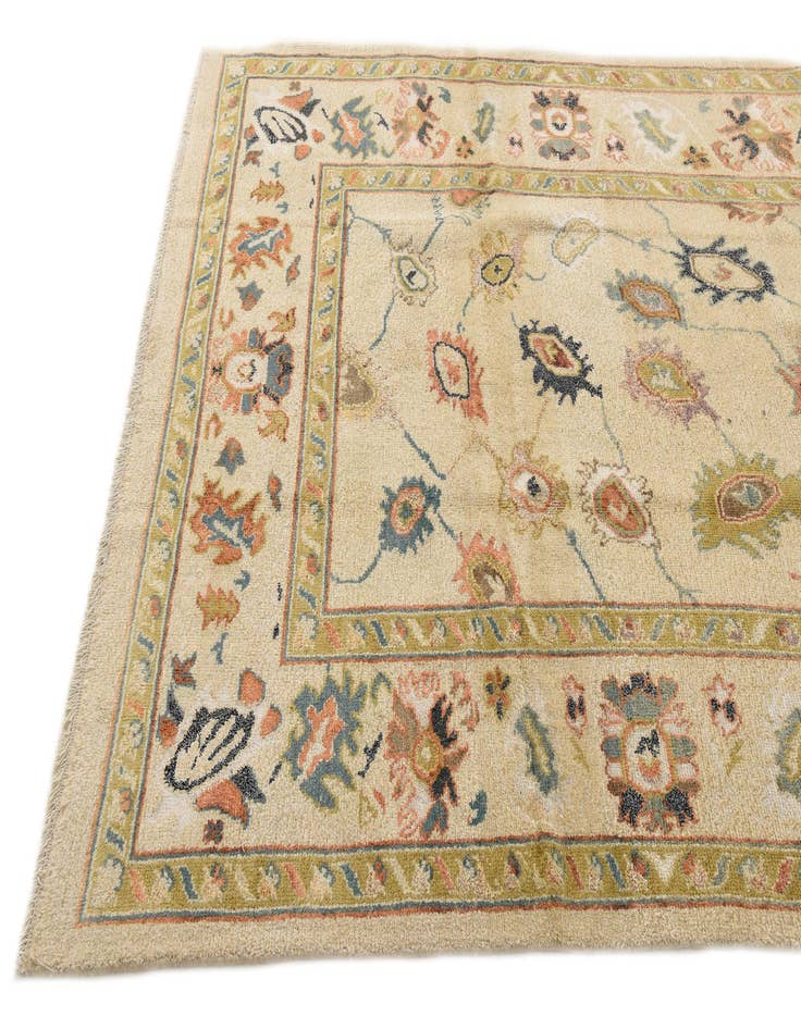 Detail image of  5' 7 x 8' 3  Hand Knotted Oushak Rug