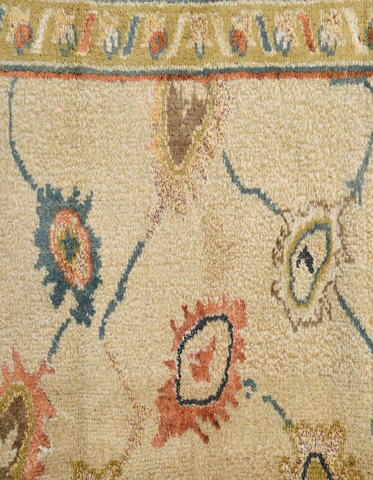 Detail image of  5' 7 x 8' 3  Hand Knotted Oushak Rug