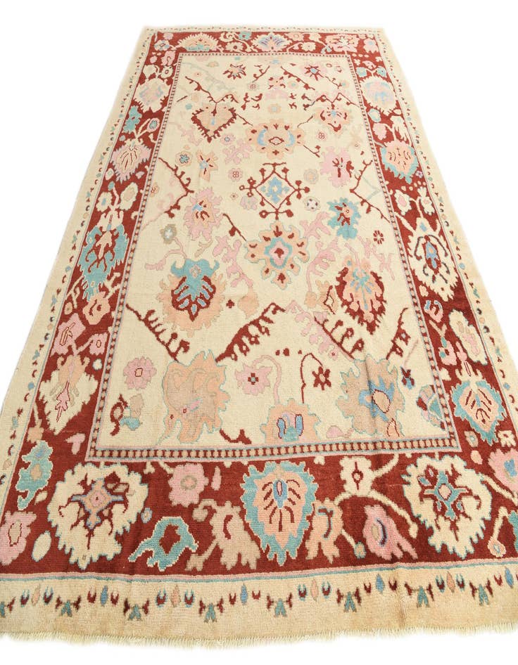 Detail image of  9' 4 x 12' 2  Hand Knotted Oushak Wool Rug