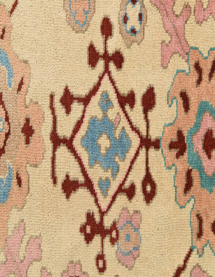 Detail image of  9' 4 x 12' 2  Hand Knotted Oushak Wool Rug