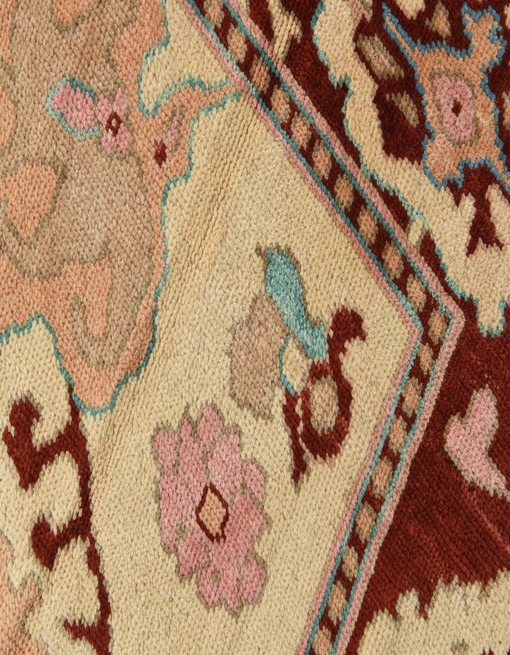 Detail image of  9' 4 x 12' 2  Hand Knotted Oushak Wool Rug