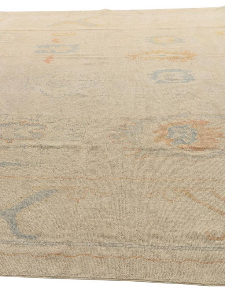 Detail image of  9' 8 x 13' 1  Hand Knotted Oushak Wool Rug