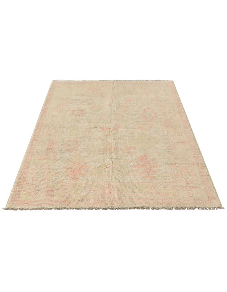 Detail image of  4' 2 x 5' 11  Hand Knotted Oushak Wool Rug