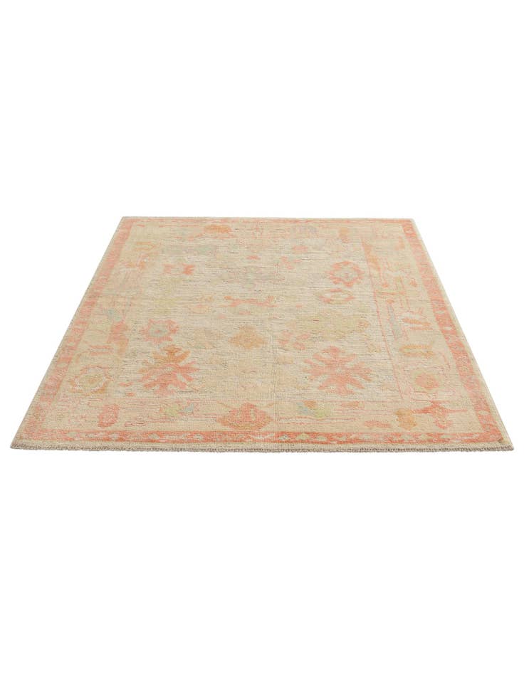 Detail image of  5' 1 x 7' 1  Hand Knotted Oushak Wool Rug