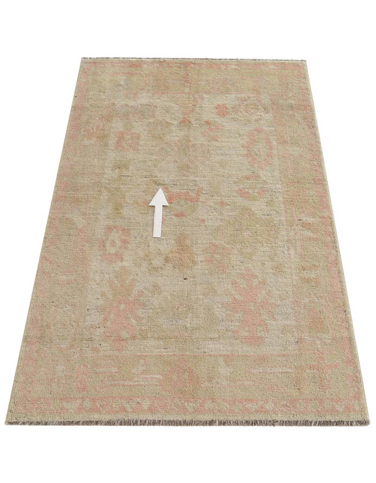 Detail image of  4' 2 x 6' 1  Hand Knotted Oushak Wool Rug