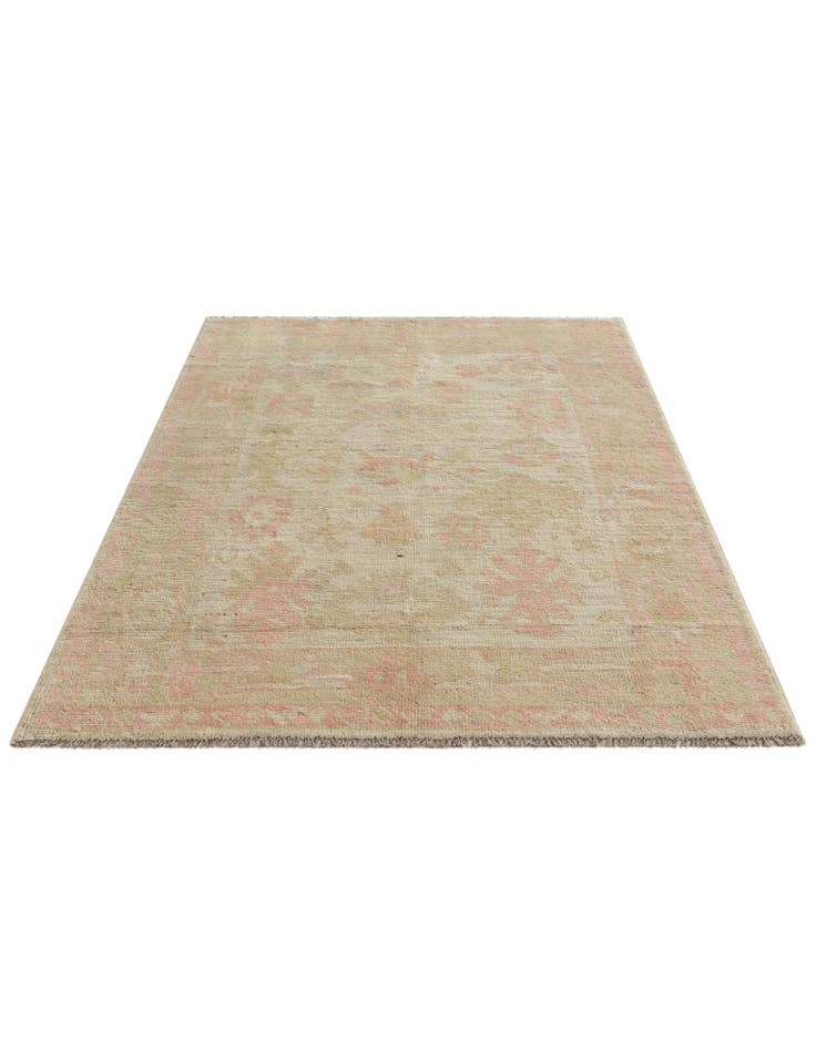 Detail image of  4' 2 x 6' 1  Hand Knotted Oushak Wool Rug