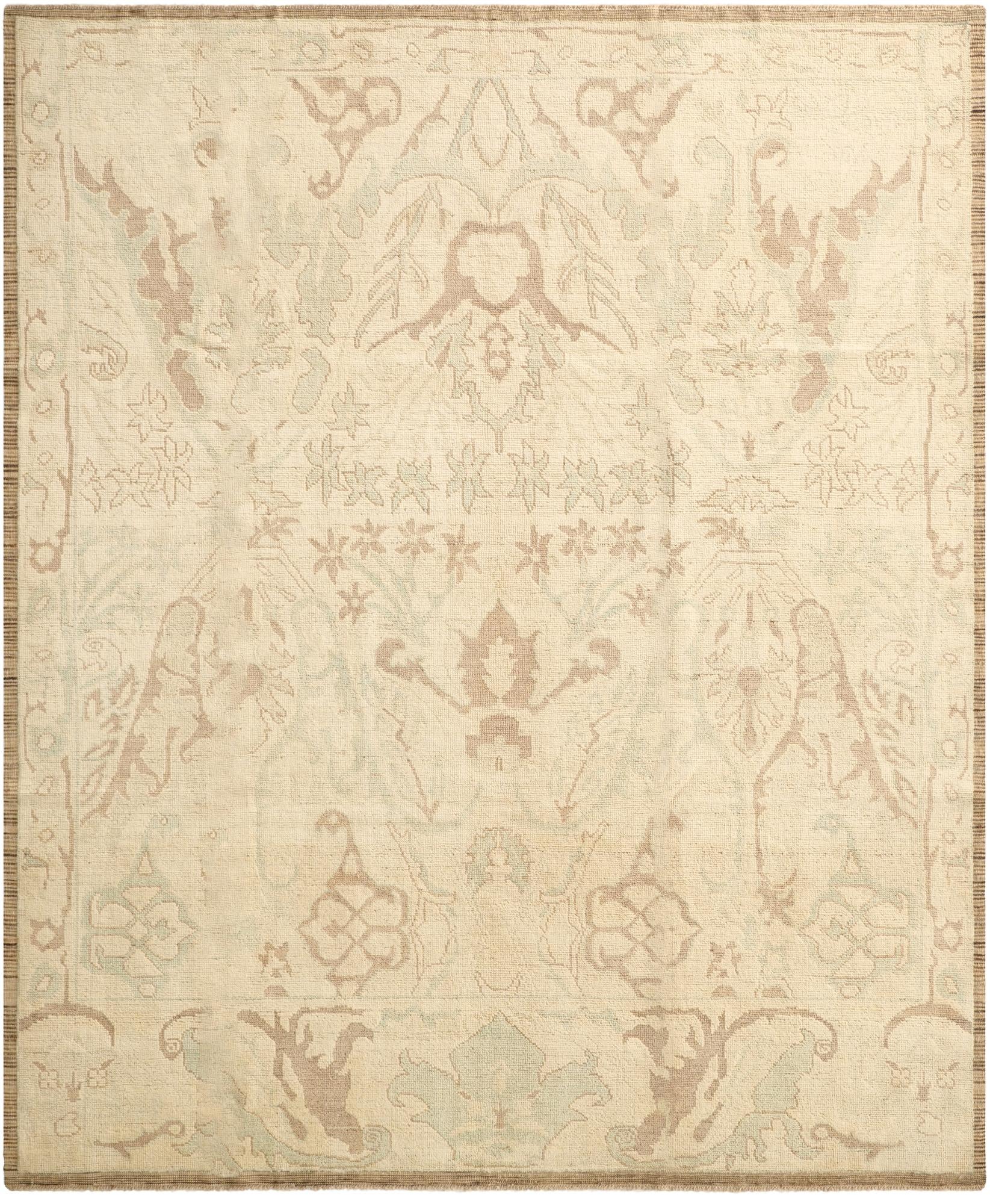 8' 3 x 10' 3 Hand Knotted Oushak Wool Rug